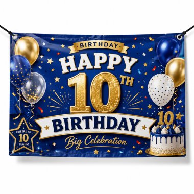 10th Birthday Banners