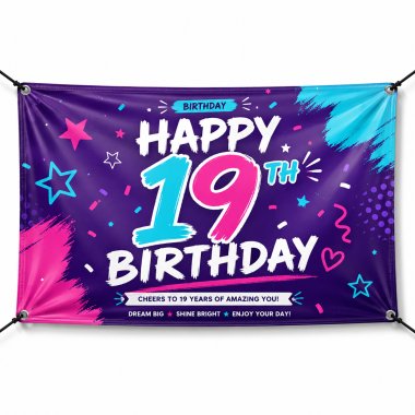 19th Birthday Banners