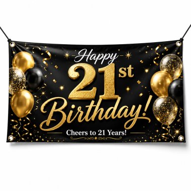 21st Birthday Banners