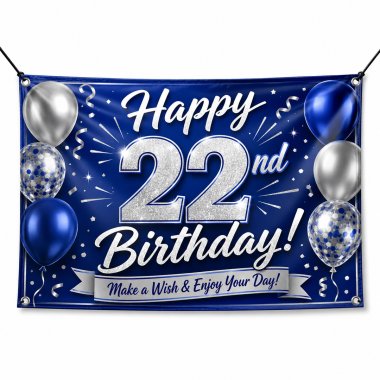 22nd Birthday Banners
