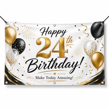 24th Birthday Banners
