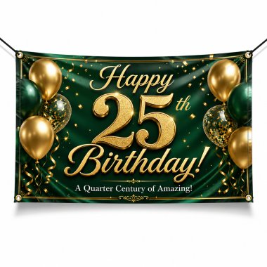 25th Birthday Banners