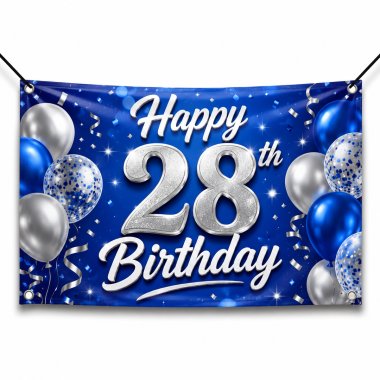 28th Birthday Banners