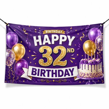 32nd Birthday Banners