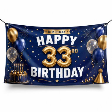 33rd Birthday Banners