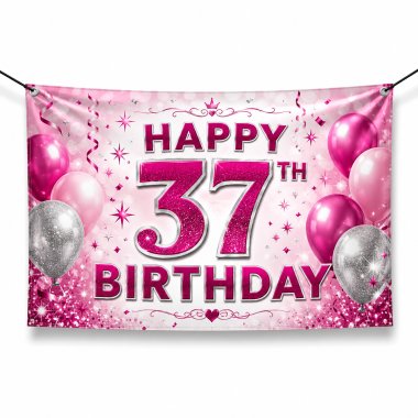 37th Birthday Banners