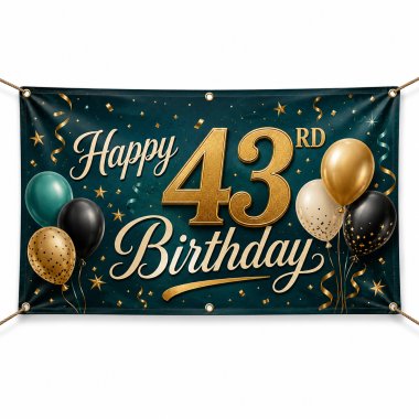 43rd Birthday Banners