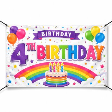4th Birthday Banners