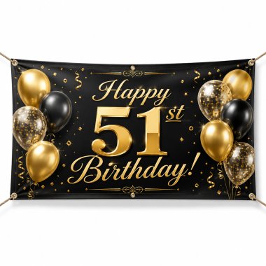 51st Birthday Banners