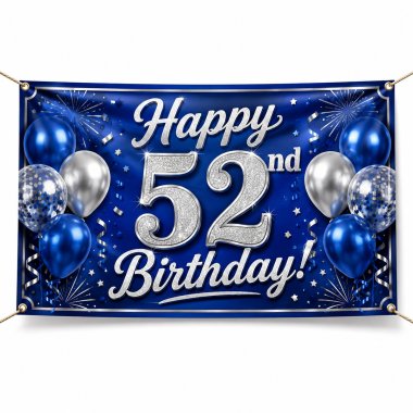 52nd Birthday Banners