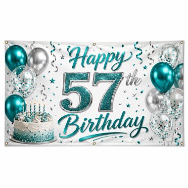 57th Birthday Banners