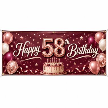 58th Birthday Banners