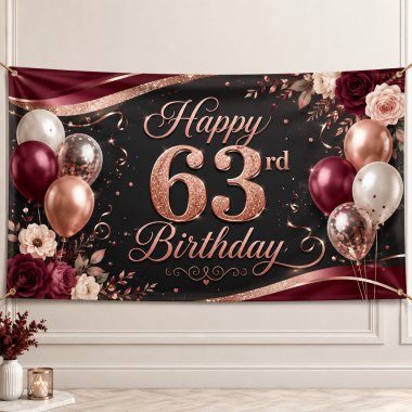 63rd Birthday Banners