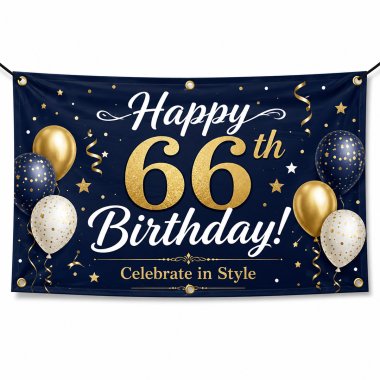 66th Birthday Banners