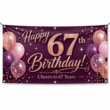 67th Birthday Banners