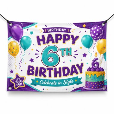 6th Birthday Banners