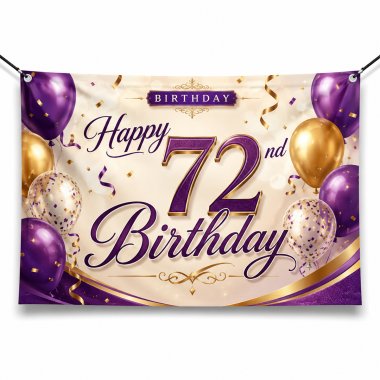 72nd Birthday Banners