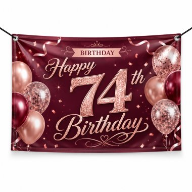 74th Birthday Banners