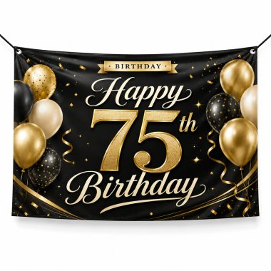 75th Birthday Banners
