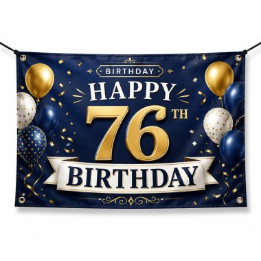 76th Birthday Banners