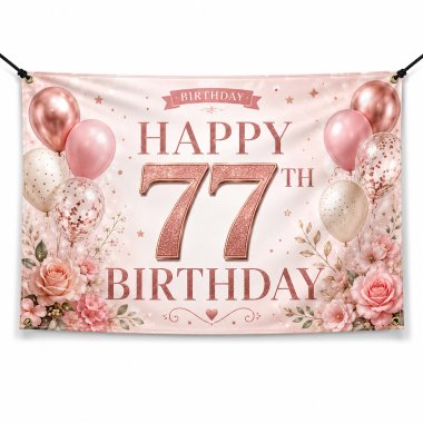 77th Birthday Banners