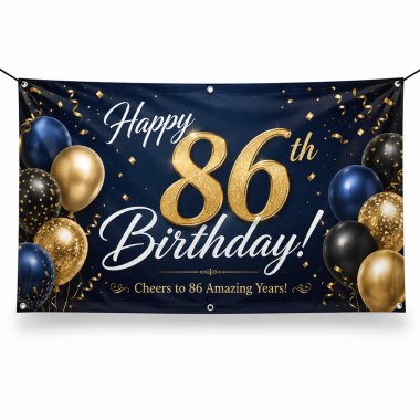 86th Birthday Banners