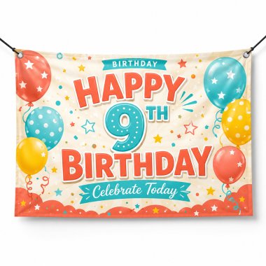 9th Birthday Banners