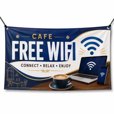Cafe Free WiFi Banners