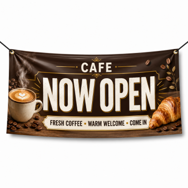 Cafe Now Open Banners