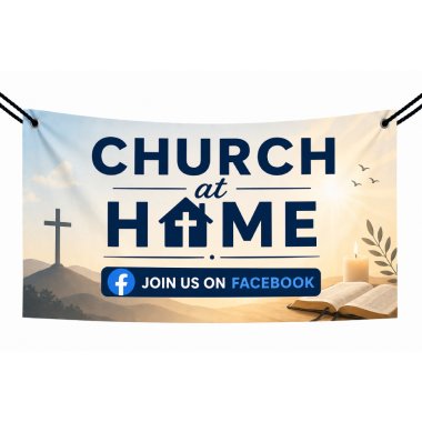 Church at Home Join Us on Facebook Vinyl Banners