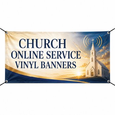 Church Online Service Vinyl Banners