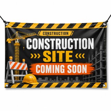 Construction Site Coming Soon Banners