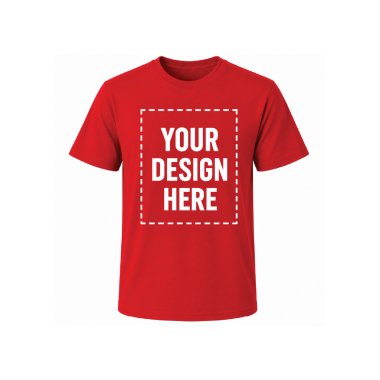 Custom Red T-Shirts – Personalized Logo, Text or Photo Print, 200 GSM Cotton Unisex Tee for Men & Women