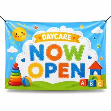 Daycare Now Open Banners