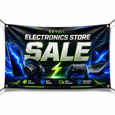 Electronics Store Sale Banners