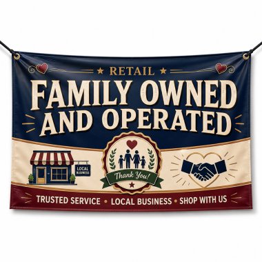Family Owned And Operated Banners