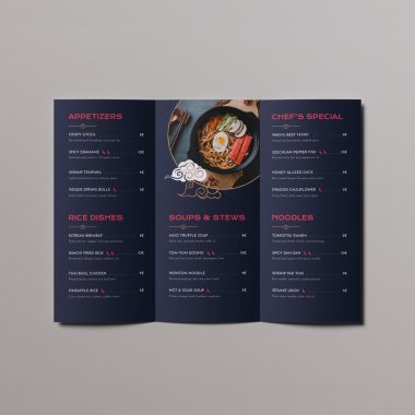 Folded Custom Menus