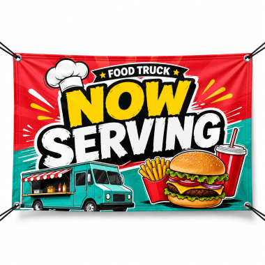 Food Truck Now Serving Banners