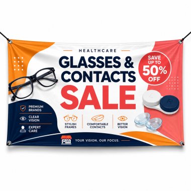 Glasses And Contacts Sale Banners