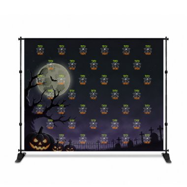 Halloween Step and Repeat Fabric Banners