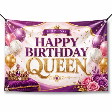 Happy Birthday Queen Banners