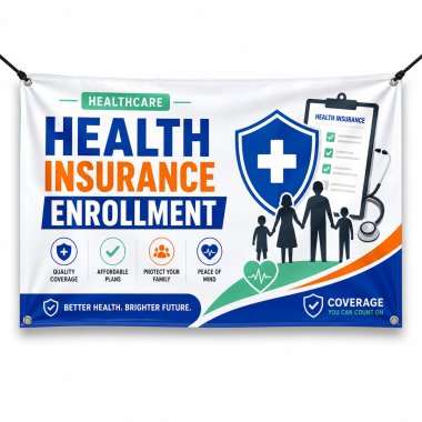 Health Insurance Enrollment Banners