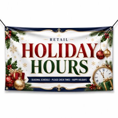 Holiday Hours Banners