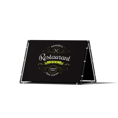 Horizontal A-Frame with Banner