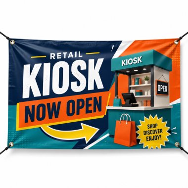 Kiosk Now Open Banners