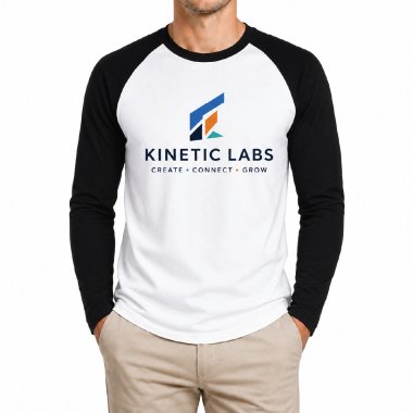 Men's Printed Long Sleeve Raglan T-Shirt