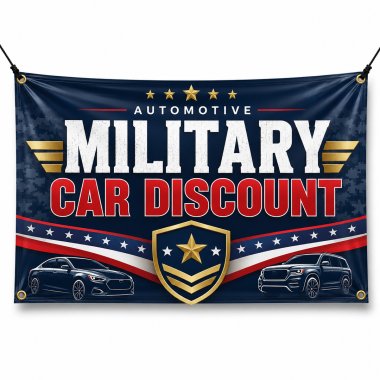 Military Car Discount Banners