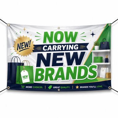Now Carrying New Brands Banners
