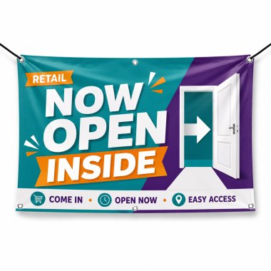 Now Open Inside Banners