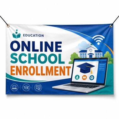 Online School Enrollment Banners